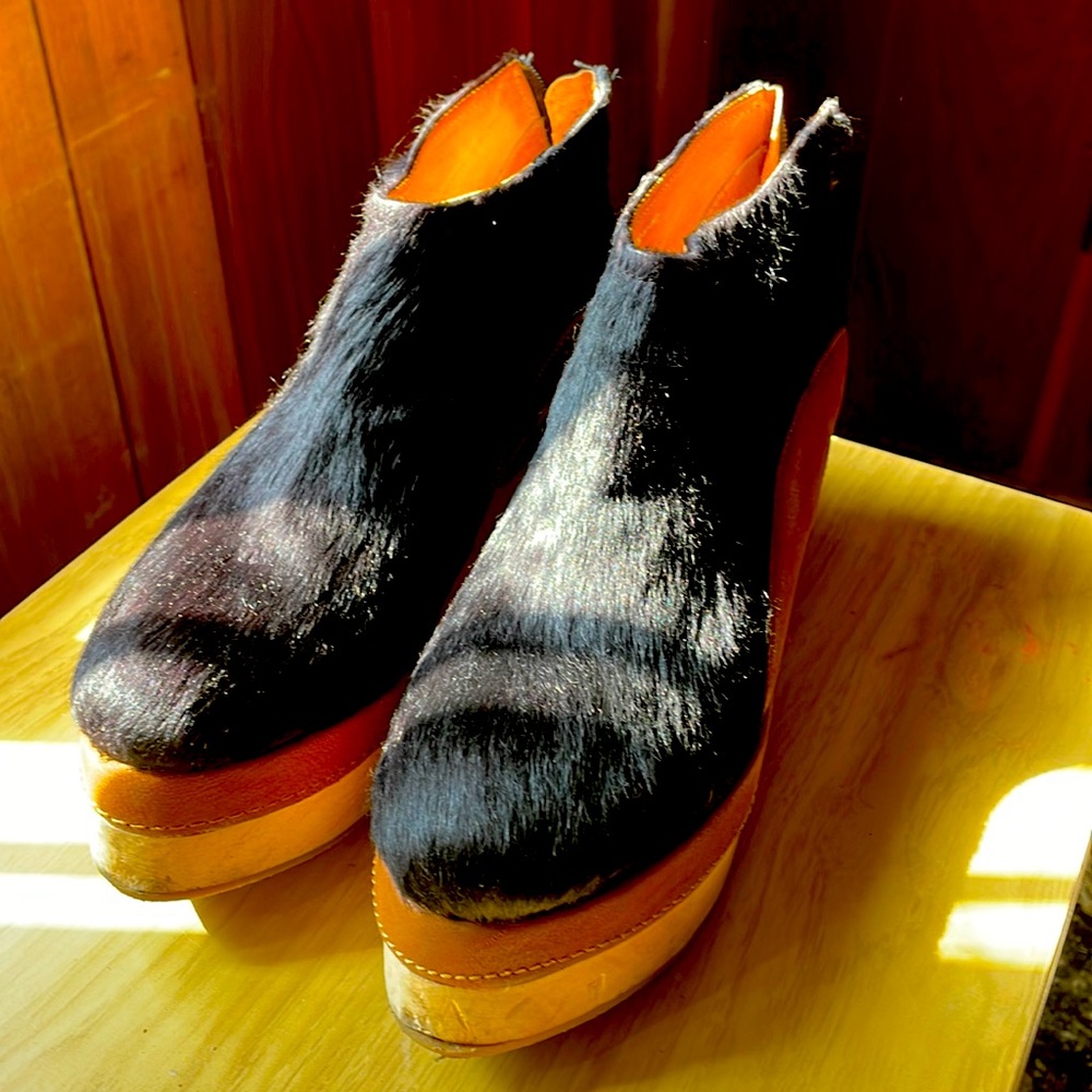 Free People RARE MOHAIR Booties/Clogs